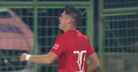 Paraschiv, gol superb în CS Mioveni - FC Hermannstadt. Este al doilea golgheter al Superligii, după Compagno | VIDEO