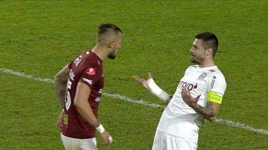Dugandzic şi Burcă au reconstituit penalty-ul controversat din Rapid - CFR Cluj! Cum au fost surprinşi la finalul meciului | VIDEO