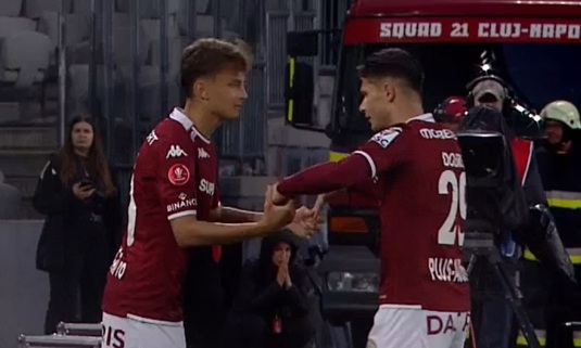 VIDEO | Andrei Şucu a debutat la Rapid Bucureşti! Ce a făcut fiul acţionarului, în minutele petrecute pe teren cu U Cluj