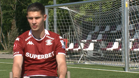 VIDEO | Un altfel de interviu cu Alex Dobre! Noul jucător de la Rapid a dezvăluit numele colegului fără talent culinar