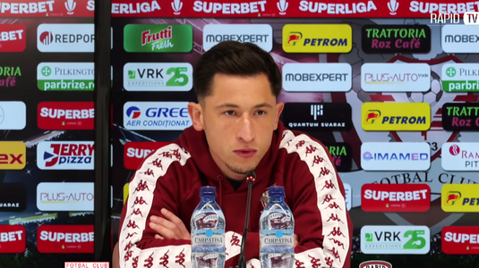 Moruţan, la prima conferinţă de presă în tricoul Rapidului: "Am avut şi alte oferte, din China sau Arabia. Cred că am timp să îmi revin”