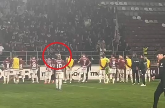 VIDEO | Şocant! Un fotbalist al Rapidului a fost lovit cu un obiect, iar echipa a plecat din faţa galeriei. Imaginile surprinse în Giuleşti