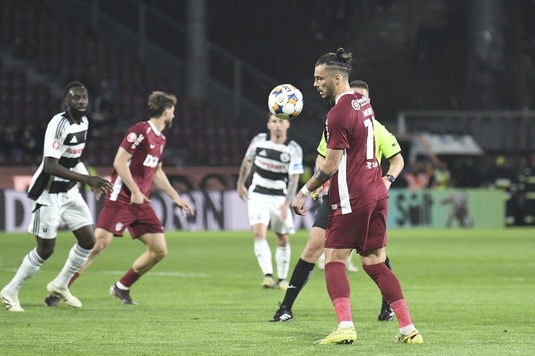 U Cluj reclamă arbitrajul. Faza pe care o contestă echipa: ”Ciudat. A vrut să-i dea al doilea galben”