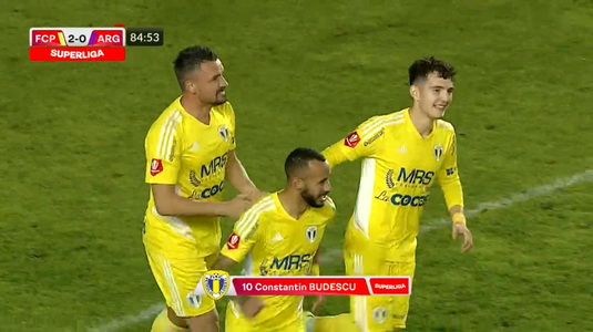 VIDEO Petrolul - FC Argeş 2-0. Constantin Budescu a marcat primul său gol de la revenirea în tricoul găzarilor
