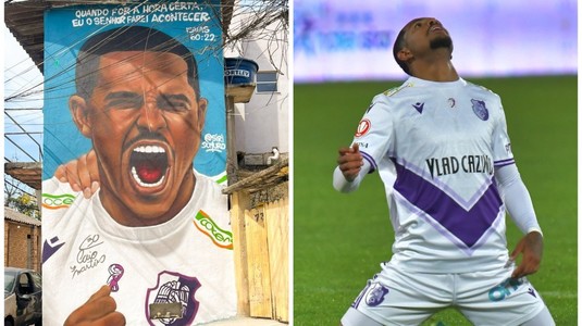 Din Brazilia, prin Moldova, la inima Argeşului: visul european al lui Caio Ferreira, fotbalistul căruia concitadinii i-au dedicat o pictură incredibilă | EXCLUSIV