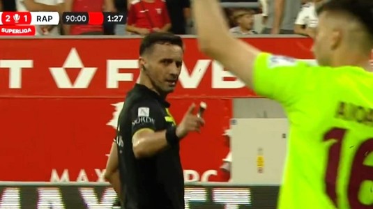 VIDEO | Incredibil! Colţescu nu mai putea anula golul marcat de UTA pe final cu Rapid: "E o gravă încălcare a protocolului VAR"
