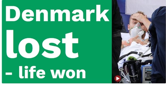 FOTO | "Danemarca a pierdut, viaţa a câştigat!". Presa daneză a dat uitării înfrângerea cu Finlanda după drama lui Eriksen