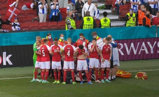 De ce s-a reluat meciul Danemarca - Finlanda la doar două ore după ce Eriksen s-a prăbuşit pe teren. Decizia UEFA i-a enervat pe danezi: ”Este greşit”