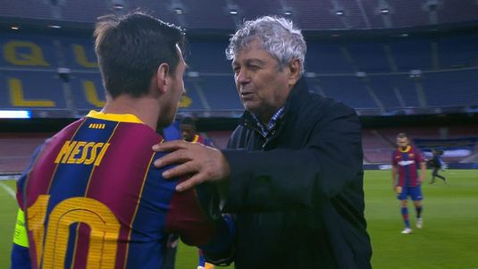  VIDEO Imaginea serii: ce a făcut Mircea Lucescu la finalul meciului cu Barcelona. Reacţia lui Messi