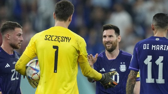 Momente inedite la Cupa Mondială. Szczesny şi Messi au pus un pariu chiar pe teren: "Probabil voi fi suspendat, dar nu-mi pasă de asta acum"
