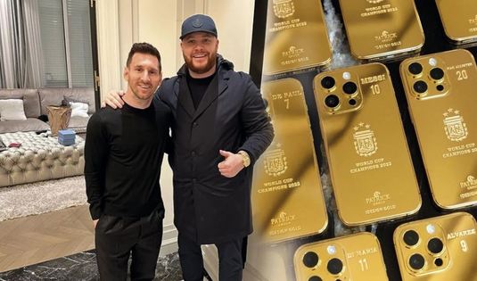 Cadouri inedite făcute de Messi pentru colegii din naţională. Cât a cheltuit starul Argentinei cu cele 35 de telefoane placate cu aur