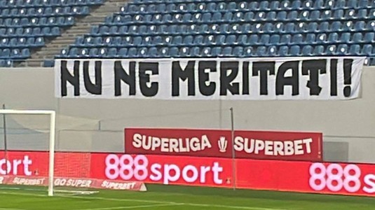 Nu ne meritați!. Cum au protestat fanii lui FC U Craiova la meciul cu  Hermannstadt