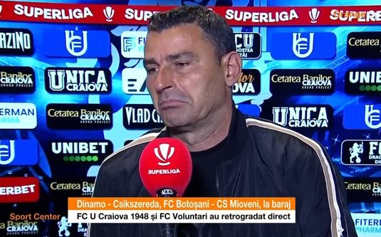 Eugen Trică, prima reacţie după ce FCU Craiova a retrogradat direct: „Am controlat jocul, dar am greşit copilăreşte!”
