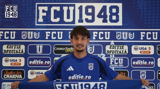 OFICIAL | Jucător nou pentru FCU Craiova. Are 19 ani şi a fost şi la Benfica Lisabona