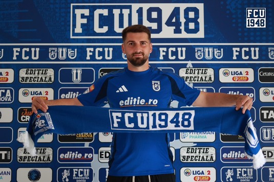 OFICIAL | FC U Craiova 1948 a transferat un fotbalist care "are în palmares trofeele de campion ale primelor 3 ligi din România": "Mult succes"