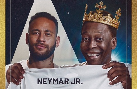 VIDEO | Neymar va avea la Santos numărul 10 al legendei Pele: ”Va fi o onoare să port tricoul sacru, Rege”