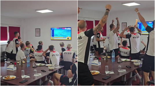 VIDEO | Momente fabuloase în cantonamentul FCSB-ului. Jucătorii lui Charalambous au explodat după ce David Popovici a devenit campion mondial