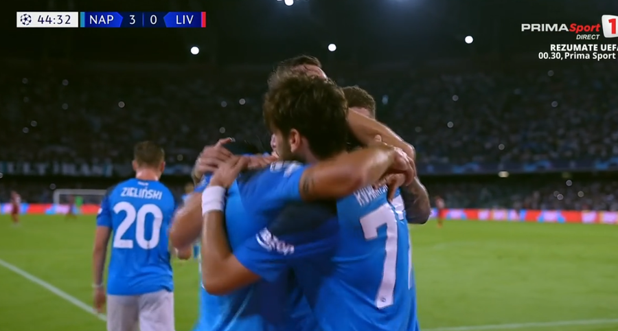 VIDEO | Repriză de coşmar pentru Liverpool! Napoli face 3-0. Trupa lui Klopp este fără replică