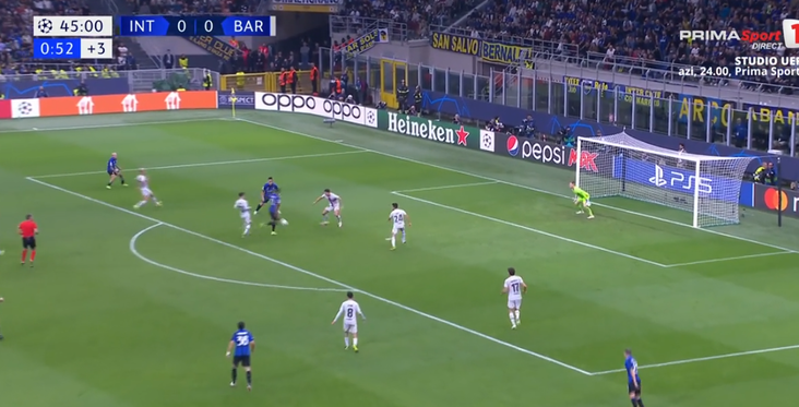 VIDEO | Inter deschide scorul cu Barcelona prin Calhanoglu. Totul a pornit de la o super preluare reuşită de Correa