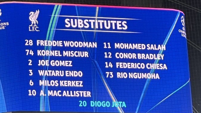 Gestul superb făcut de Eintracht Frankfurt la meciul cu Liverpool în memoria lui Diogo Jota