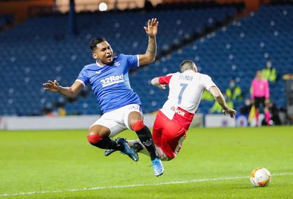 VIDEO | Slavia Praga a cerut un penalty în prima repriză a meciului cu Rangers, în optimile Europa League