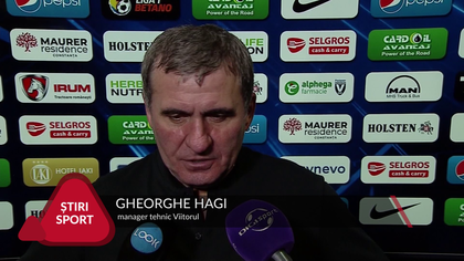 VIDEO | S-A LINIŞTIT HAGI: ”NU E BINE SĂ COMENTEZI ARBITRAJUL DUPĂ MECI”
