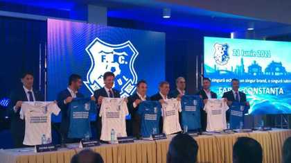 VIDEO | Fuziunea Viitorul - Farul, anunţată într-o conferinţă de presă comună. Cum arată organigrama noului club din Constanţa