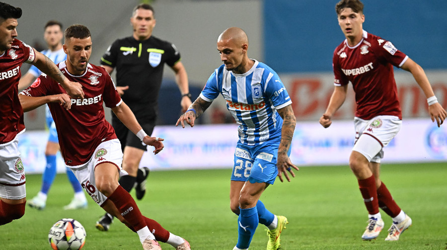 VIDEO | Universitatea Craiova - Rapid 1-1. Derby frumos de privit în Bănie