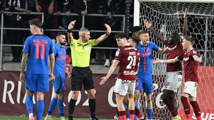 Fostul mare arbitru, verdict categoric despre cea mai controversată fază din Rapid - FCSB 1-2: „Penalty clar şi eliminare! Haţegan a fost penibil, păcat de istoricul lui"