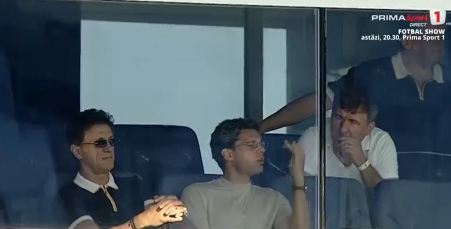 VIDEO | Prezenţă surpriză în tribune la meciul dintre Farul – Oţelul. Ianis li s-a alăturat lui Hagi şi Popescu pentru a urmări partida