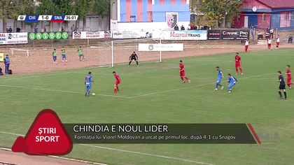 VIDEO | CHINDIA-SPORTUL SNAGOV 4-1. ECHIPA LUI VIOREL MOLDOVAN E NOUL LIDER DIN LIGA A 2-A