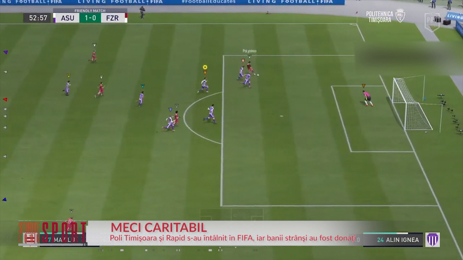 VIDEO | Poli Timişoara - Rapid s-a jucat la FIFA 20, iar fanii au putut cumpăra bilete virtuale. Cum s-a terminat confruntarea