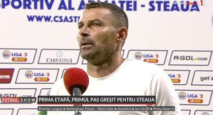 VIDEO | Trică e sincer: "Am întâlnit cea mai bună echipă din Liga 2, punctul e nemeritat". Ce a spus despre debutul fiului său în tricoul Stelei