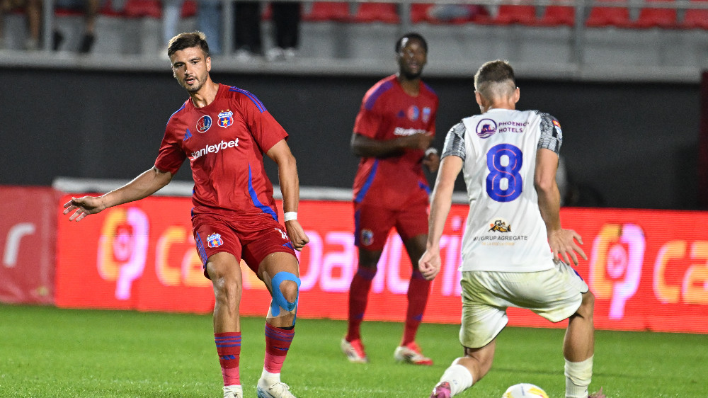 VIDEO | Steaua – Chindia, în direct pe Prima Sport 1 şi PrimaPlay.ro! Deschidere superbă de scor. Oaspeţii au un jucător eliminat