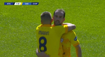 VIDEO | Răzvan Marin, assist perfect pentru Diego Godin în Atalanta - Cagliari. Vezi faza