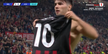 VIDEO | Brahim Diaz, moment special în derby-ul AC Milan - Juve: gol şi bucurie în stilul lui Leo Messi!