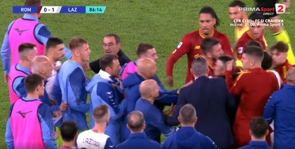 VIDEO | Ştefan Radu a provocat o încăierare generală în derby-ul AS Roma - Lazio! De la ce a pornit totul