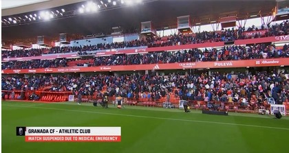 Meciul Granada-Athletic Bilbao, suspendat după decesul unui suporter, se va relua luni seară