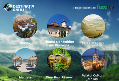9 dintre cele mai interesante destinaţii din România au fost alese prin vot şi sunt înscrise în cursa pentru câştigarea marelui premiu Destinaţia Anului 2023
