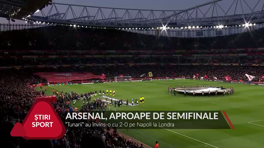 VIDEO | ARSENAL, APROAPE DE SEMIFINALE. VICTORIE CU NAPOLI LA LONDRA