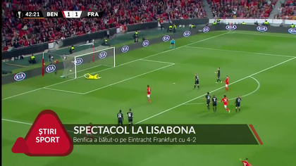 VIDEO | SPECTACOL LA LISABONA. BENFICA A BĂTUT-O CU 4-2 PE FRANKFURT