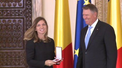 VIDEO | HALEP, DECORATĂ CU ORDINUL NAŢIONAL ”STEAUA ROMÂNIEI”