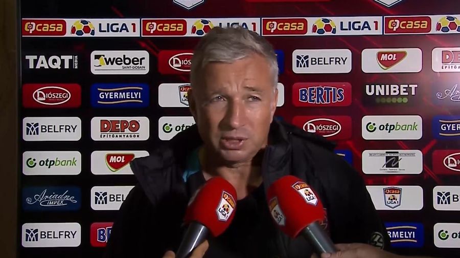 VIDEO | DAN PETRESCU, MULŢUMIT DUPĂ EGALUL CU DINAMO. „BURSUCUL” AR FI VRUT PENALTY CEL PUŢIN LA PĂUN