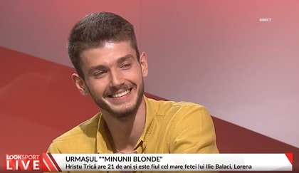 VIDEO | Hristu Trică, fiul lui Eugen Trică şi nepotul lui Ilie Balaci, dezvăluiri emoţionante la Look Sport LIVE: "Am atâtea lecţii de la Ilie Balaci". Cum l-a convins "Minunea Blondă" să devină actor
