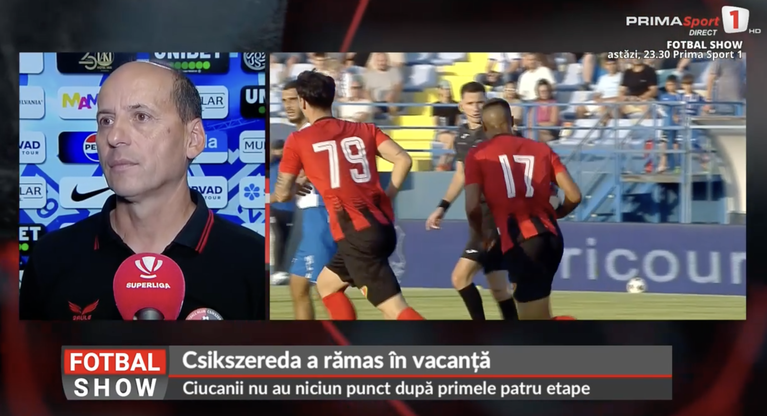 Discursul antrenorului de la Csikszereda după patru înfrângeri consecutive: ”E tot mai greu în fiecare săptămână”