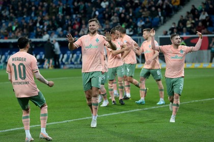 Werder Bremen a învins Hoffenheim şi a urcat provizoriu pe locul 4 în Bundesliga