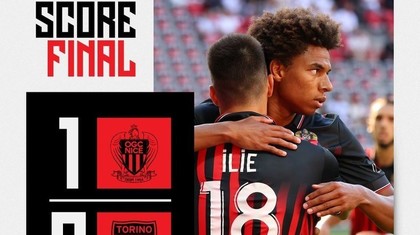 VIDEO ǀ Rareş Ilie, pasă decisivă în amicalul Nice-Torino