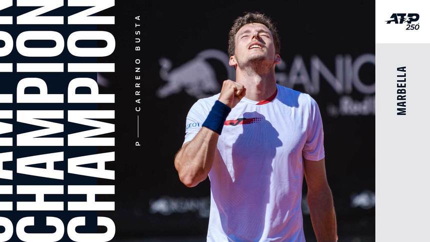 Finale spectaculoase în circuitul ATP. Carreno Busta a câştigat turneul de la Marbella, Sonego s-a impus la Cagliari