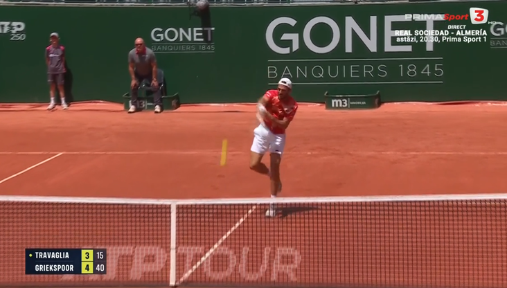VIDEO ǀ Stefano Travaglia, moment cum rar se vede în tenis. Italianul a ratat incredibil la Geneva