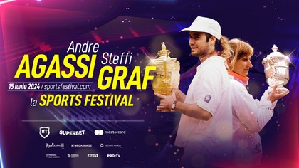Se anunţă o ediţie istorică a Sports Festival! Andre Agassi şi Steffi Graf vor juca un meci demonstrativ